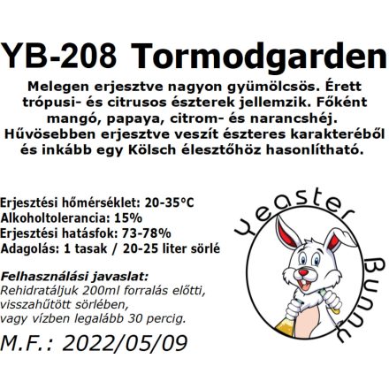 YeasterBunny YB-208 Tormodgarden kveik