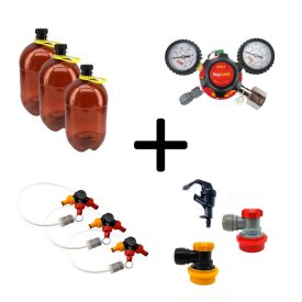 3x8L polykeg set without CO2 cylinder