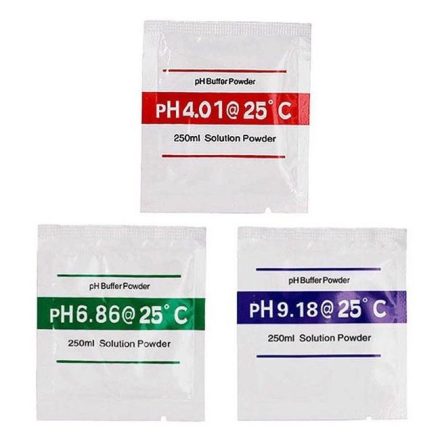 pH mérő kalibráló por készlet(2db)
