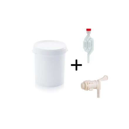 Plastic fermenter 30L with airlock and tap