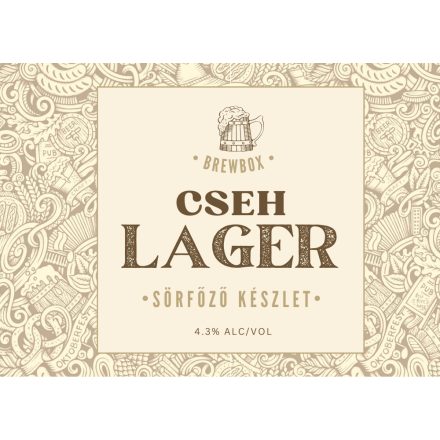 BREWBOX - 8 literes CSEH LAGER kezdő sörfőző kit
