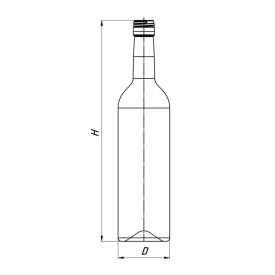   Bordoi borosüveg 310 BVS csavaros - szintelen - KIÁRUSÍTÁS