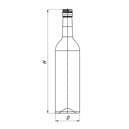 Bordoi borosüveg 310 BVS csavaros - szintelen - KIÁRUSÍTÁS